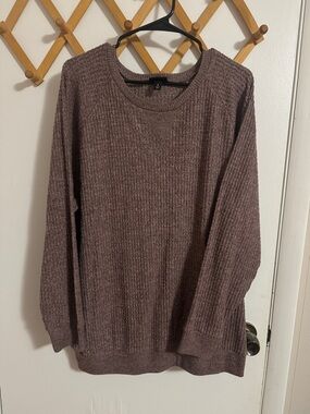 torrid Ribbed Knit Sweater in Taupe